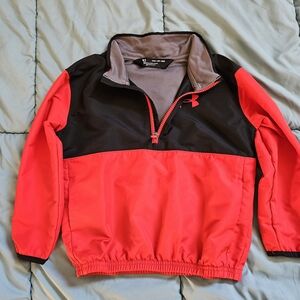 Under Armour Gray and Black Athletic Jacket Size YXS